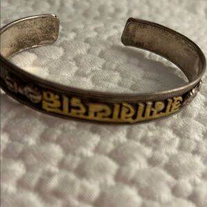 Gold and Silver Tone Cuff bracelet,bought in Thaïlande